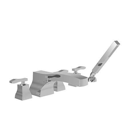Newport Brass Tub With Hand Shower Tub Trim, Polished Chrome, Deck 3-1047/26